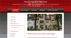 Desktop Screenshot of hautarztpraxis-mahlow.de